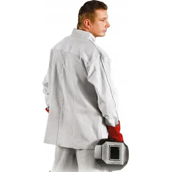 Pracovní oblečení Pracovní bunda Reis KSB JS nehořlavá kožená šedá univerzální