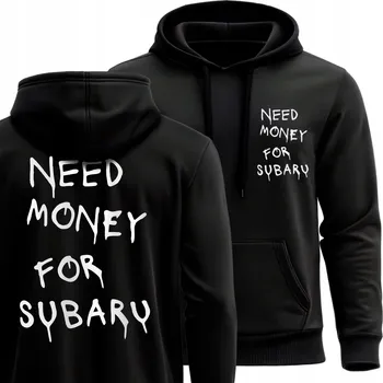 Pánská mikina JHK pánská mikina MIKINA S KAPUCÍ NEED MONEY FOR SUBARU velikost S