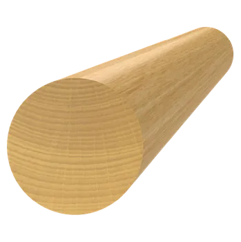 Zábradlí Dřevěný profil kulatý (ø 42mm /L:1000mm), materiál: buk, broušený povrch bez nátěru, balení: PVC fólie