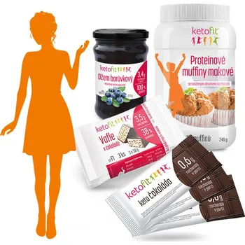 Dárkový potravinový koš Ketofit - Balíček pro chytré děti - Jahoda