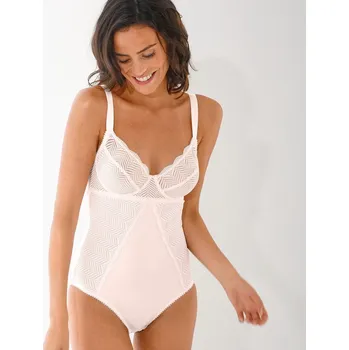 Body Blancheporte Tvarující krajkové body s kosticemi tělová 90