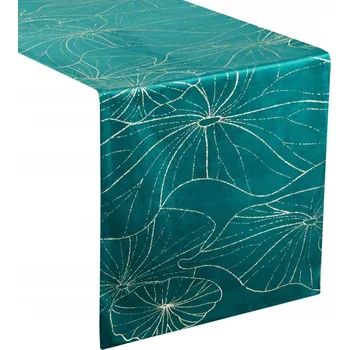Prostěradlo Běžec na stůl, odstíny modré a zelené, 180 x 35 cm