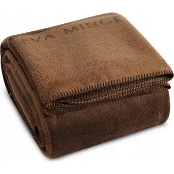 Prostěradlo Deka Eurofirany bavlna 220 cm x 240 cm hnědá