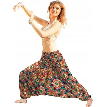 Dámské kalhoty HARÉMOVÉ KALHOTY MANDALA S ÚZKOU GUMOU XL