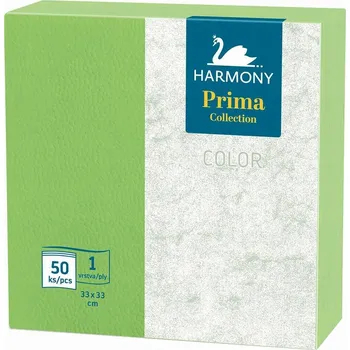 Papírový ubrousek Harmony ubrousky Color 33 x 33 cm zelené / 50 ks