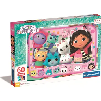 Puzzle Clementoni Maxi Puzzle Gabby's Dollhouse Gábi a kočičky 60 dílků