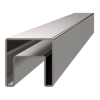 Zábradlí Madlo čtvercové (40x40x1.5mm /24x24mm), cena za 1ks (5m), pro sklo 8-17,5mm, bez gumových těsnění, broušená nerez K320 /AISI304