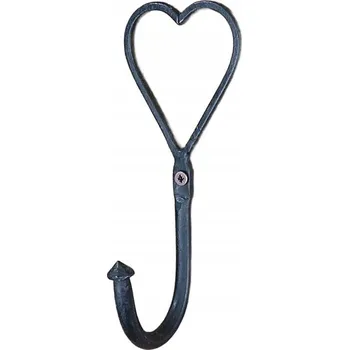 Věšák Kovaný háček věšák SRDCE 125 mm
