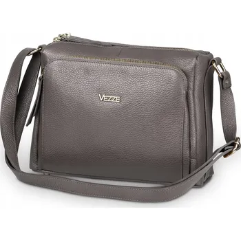 Kabelka Vezze kabelka z pravé lícové kůže béžová