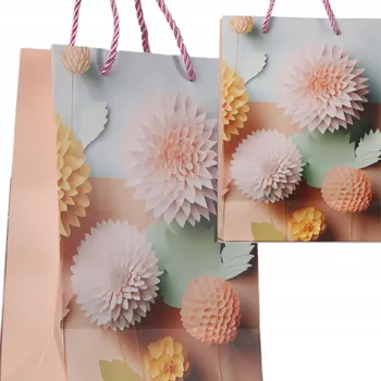 Dárková taška Taška papírová ozdobná dárek taška 18x24x8.5 malá M pevná