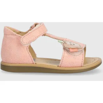Dívčí sandály Dětské kožené sandály Shoo Pom růžová barva O4NFAR0401.19.23 30X, EUR 21