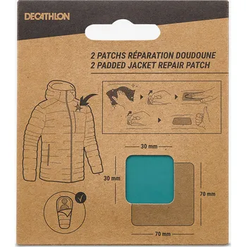 Látková záplata DECATHLON Samolepicí záplaty na bundy a spací pytle modré