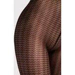 Vzorované silonky Fiore Ufficio 30 DEN Hnědá 2-S