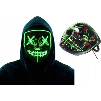 LED svítící maska na Halloween Purge kostým