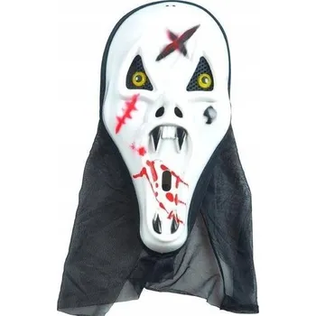 Karnevalová maska Bílá karnevalová maska s jizvami – Vřískot, Halloween 1042218 MFP