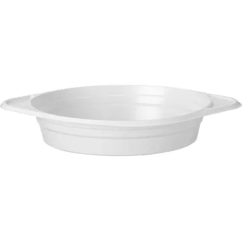 Plastová miska 0,35l - sada 100 ks, HENDI, Bílá, ⌀155x(H)32mm