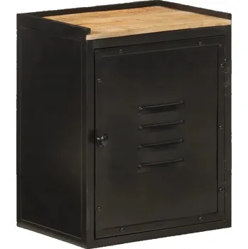 Koupelnový nábytek KOUPELNOVÁ SKŘÍŇKA 40X30X50CM ŽELEZO A MASIVNÍ MANGOVÉ DŘEVO