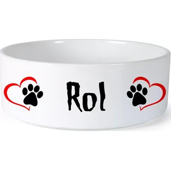 Miska pro psa Miska pro psa se jménem Rol (Keramická miska na krmivo pro psy)