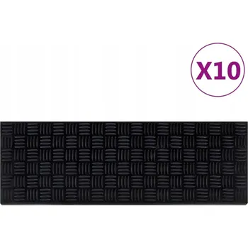 Nášlap na schod VidaXL Nášlapy na schody, 10 ks, 25x75 cm, gumové