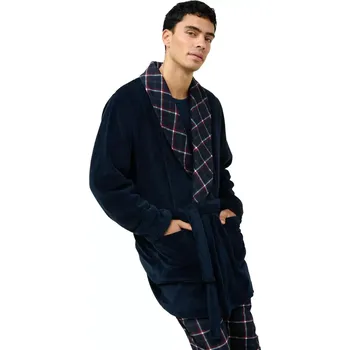 Pánský župan Pánský elegantní fleecový župan s křížem Vamp 23691 blue velikost XL