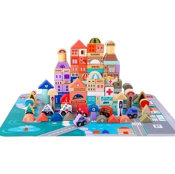 Dřevěná hračka Kruzzel 23519 Veselé město