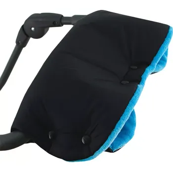 Rukávník ESITO | Rukávník ke kočárku Magna Black / Turquoise - černá / tyrkysová / 45 x 53 cm