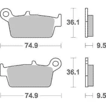 Brzda pro motocykl Brzdové destičky DP Brakes zadní KAWASAKI KLX 300 rok 19-23
