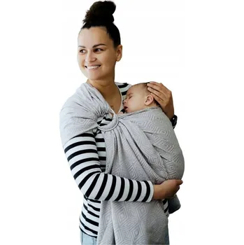 Šátek na nošení dítěte Šátkový nosič s kroužky Little Frog Velikost M