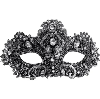 Karnevalový kostým Widmann Divadelní maska stříbrná