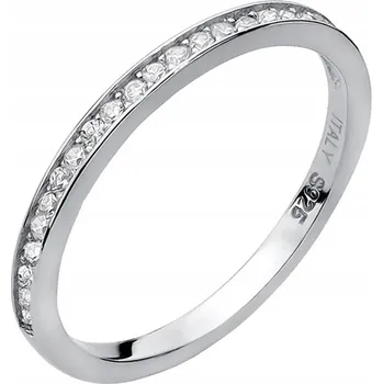 Prsten STŘÍBRNÝ PRSTÝNEK OBRÁČKA 925 se ZIRKONY vel. 12