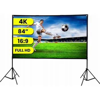 Projekční plátno Extralink skládací projekční plátno 84 Psf-84 | Skládací projekční plátno | 16:9, 186 x 105 cm, bílá