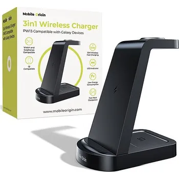 Mobile Origin 3in1 Wireless Charger PW13 Samsung Compatible