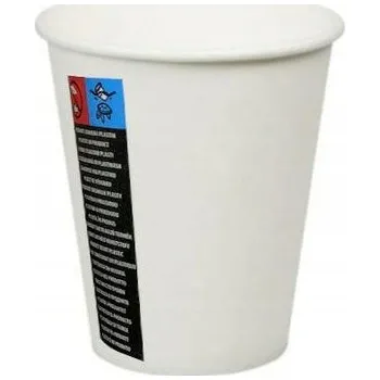 Jednorázové nádobí Papírové kelímky Clarina 250 ml bílé 50 kusů