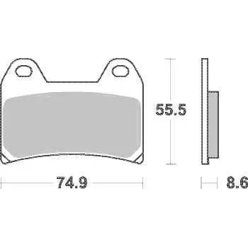 Brzda pro motocykl Brzdové destičky DP Brakes přední CF MOTO 450 NK rok 24-25