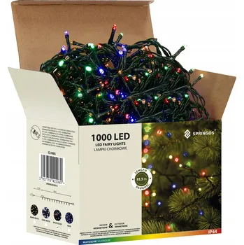 Vánoční dekorace Vánoční osvětlení na stromeček Springos venkovní 81,5 m 501 - 1000 světýlek