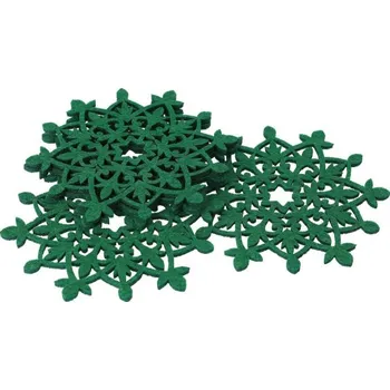 Vánoční ozdoba Sada podložek pod sklenice ORKEL zelená 800769