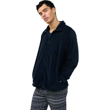 Pánský svetr Pánská elegantní fleecová mikina na zip Vamp 23694 blue velikost L