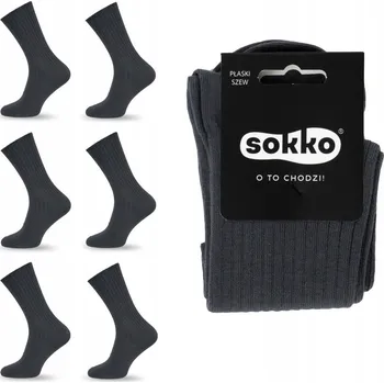 Pánské ponožky Ponožky Sokko Healthy Ponožky -Free, vysoké, šedé, velikost 42-44