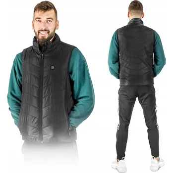 Pánská vesta Pánská bunda bez rukávů vesta vyhřívaná na USB, přechodová, teplá, M, černá