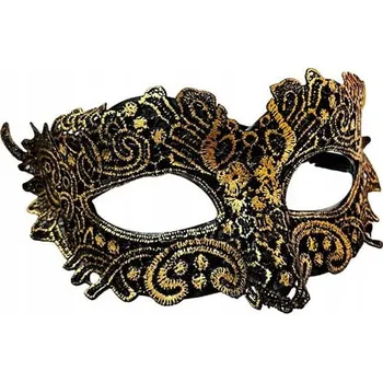 Karnevalová maska Benátská maska na oči, plastová, vícebarevná