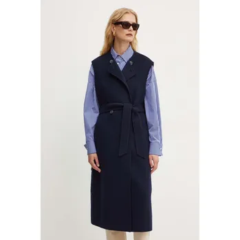 Dámská vesta Vlněná vesta Weekend Max Mara tmavomodrá barva, 2425276011600 59X, vel. 40