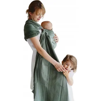 Šátek Šátek s kroužky Little Frog Bambusový Verdelit M (2 m)