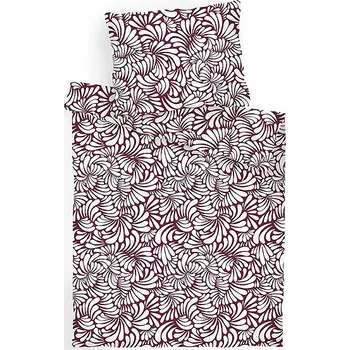 Povlečení Dadka Povlečení bavlna Iluze bordó 140 × 200, 70 × 90 cm