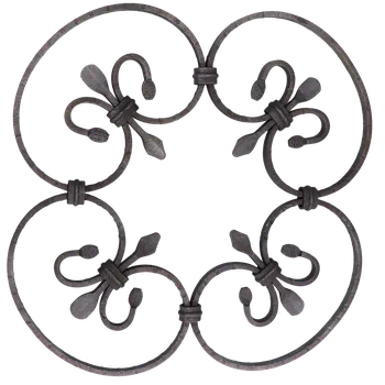Zábradlí Kovářský ornament H 380 x L 380mm,10 x 5mm