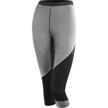 Dámské termo spodní prádlo Kalhoty Löffler 3/4 TRANSTEX MERINO 42/XL černá/šedá