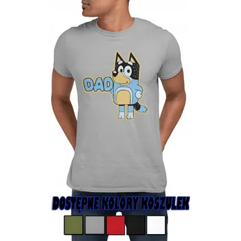 Pánské tričko TRIČKO BAVLNĚNÉ PÁNSKÉ DEN OTCE MODRÉ PES TÁTA PSI - XL