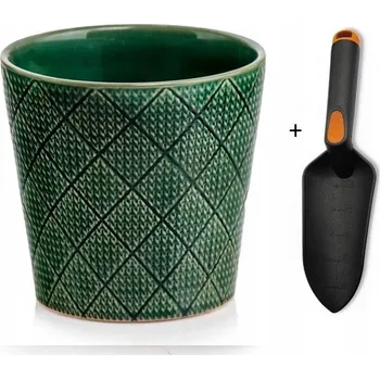 Květináč Květináč 14 cm keramický zelený