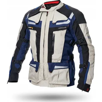 Moto bunda Textilní motocyklová bunda Adrenaline Cameleon 2.0 PPE béžová/tmavě modrá 3XL