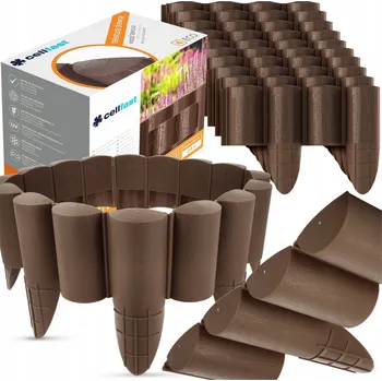 Zahradní obrubník Zahradní Palisáda Zahradní Lem Cellfast Lawn 2,4 m x 9,5 cm, hnědá