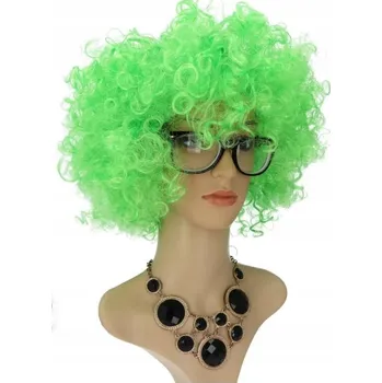 Karnevalová paruka PARUKA AFRO KUDRNY ZELENÁ - VLASY NA PÁRTY